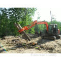 Excavatrice de grappin en bois de type rotatif